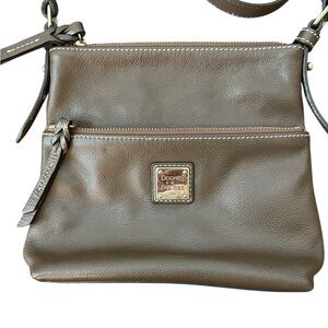 Dooney & Bourke Brown Leather Crossbody Bag with Adjustable Strap